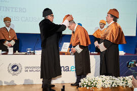 Investidura de Bernardo Quintero como Doctor "Honoris Causa" por la Universidad de Málaga. Paraninfo. Marzo de 2025