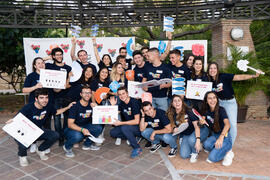 Voluntarios. Welcome to UMA. Bienvenida a los alumnos de intercambio internacional de la Universidad de Málaga. Jardín botánico. Octubre de 2019