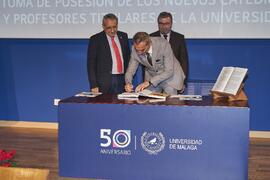 Toma de posesión de Julio Diéguez Soto como catedrático del Área de Economía Financiera y Contabilidad de la Universidad de Málaga. Paraninfo. Diciembre de 2022