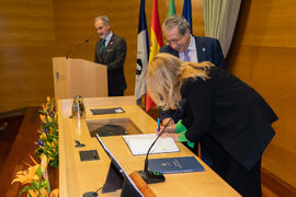 Toma de Posesión de Susana Cabrera Yeto como Vicerrectora de Planificación Movilidad y Cooperación Internacional de la Universidad de Málaga. Edificio del Rectorado.  Febrero de 2020