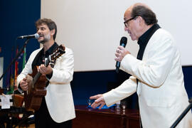 Actuación del grupo musical "Boleros Imperfectos". Graduación y clausura del curso del Aula de Mayores de la Universidad de Málaga. Paraninfo. Junio de 2019