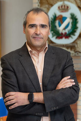 Retrato de Juan Antonio Perles Rochel, Decano de la Facultad de Filosofía y Letras de la Universidad de Málaga. Noviembre de 2019