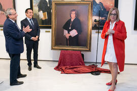 Presentación del cuadro de la rectora Adelaida de la Calle en la Galería de Rectores de la Universidad de Málaga. Edificio del Rectorado. Marzo de 2019