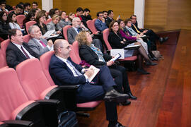 Público asistente a la jornada "Brexit y Gibraltar. Un reto con oportunidades conjuntas". Edificio del Rectorado. Febrero de 2017