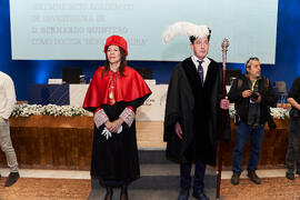 Elsa Marina Álvarez. Investidura de Bernardo Quintero como Doctor "Honoris Causa" por la Universidad de Málaga. Paraninfo. Marzo de 2025