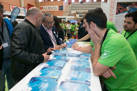 Estand de Ingenierías Industriales. Jornadas de Puertas Abiertas de la Universidad de Málaga. Complejo Polideportivo Universitario. Abril de 2018