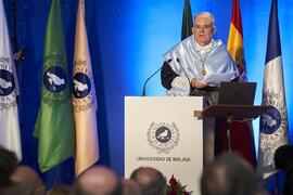 Lección Inaugural de Eugenio Carmona. Apertura del Curso Académico 2024/2025 de la Universidad de Málaga. Paraninfo. Septiembre de 2024