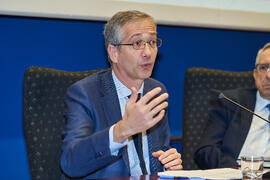 Conferencia de Pablo Hernández de Cos en la Facultad de Ciencias Económicas y Empresariales de la Universidad de Málaga. Paraninfo. Octubre de 2022