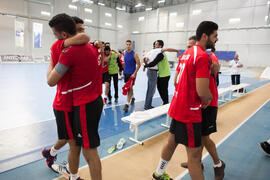 Partido Egipto - Rumanía. Categoría masculina. Campeonato del Mundo Universitario de Balonmano. Antequera. Junio de 2016