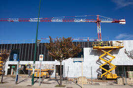 Obras del nuevo Pabellón de Gobierno. Campus de Teatinos. Diciembre de 2020