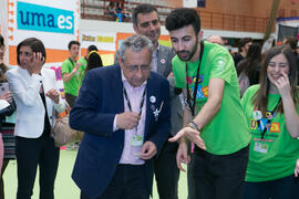 José Ángel Narváez en las Jornadas de Puertas Abiertas de la Universidad de Málaga. Complejo Polideportivo Universitario. Abril de 2018