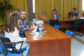Reunión del Primer Plan Estratégico de la Facultad de Filosofía y Letras de la Universidad de Málaga. Campus de Teatinos. Octubre de 2019