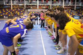 Partido Rumanía - España. Categoría femenina. Campeonato del Mundo Universitario de Balonmano. Antequera. Junio de 2016