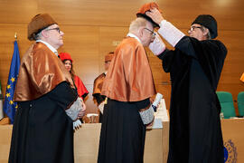 Investidura de Aníbal Ollero como Doctor "Honoris Causa" por la Universidad de Málaga. Edificio del Rectorado. Mayo de 2025