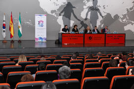 Mesa redonda. Décimo Aniversario de colaboración de la Universidad de Málaga y la Universidad Nacional de Incheon. Complejo de Estudios Sociales y Comercio. Octubre de 2019