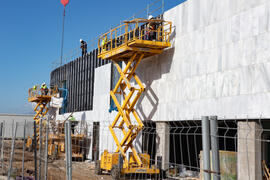 Obras del nuevo Pabellón de Gobierno. Campus de Teatinos. Diciembre de 2020