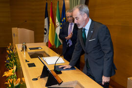 Toma de Posesión de Miguel Porras Fernández como Secretario General de la Universidad de Málaga. Edificio del Rectorado.  Febrero de 2020
