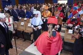 Comitiva académica. Investidura de Hermanfrid Schubart, Alejandro Portes y Luis Enrique de la Villa como Doctores "Honoris Causa" por la Universidad de Málaga. Paraninfo. Octubre de 2024