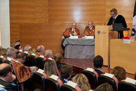 Discurso de Teodomiro López. Investidura de Aníbal Ollero como Doctor "Honoris Causa" por la Universidad de Málaga. Edificio del Rectorado. Mayo de 2025