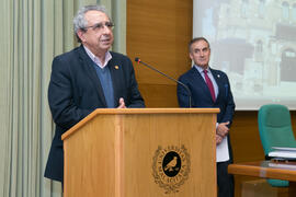 José Ángel Narváez en la toma de posesión de los nuevos catedráticos y profesores titulares. Edificio del Rectorado. Marzo de 2017