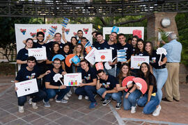 Voluntarios. Welcome to UMA. Bienvenida a los alumnos de intercambio internacional de la Universidad de Málaga. Jardín botánico. Octubre de 2019