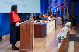Discurso de Elsa Marina Álvarez. Investidura de Bernardo Quintero como Doctor "Honoris Causa" por la Universidad de Málaga. Paraninfo. Marzo de 2025