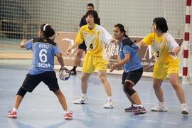 Partido India - Japón. Categoría femenina. Campeonato del Mundo Universitario de Balonmano. Antequera. Junio de 2016