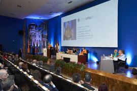 Laudatio de Félix Requena. Investidura de Hermanfrid Schubart, Alejandro Portes y Luis Enrique de la Villa como Doctores "Honoris Causa" por la Universidad de Málaga. Paraninfo. Octubre de 2024