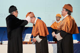 Investidura de Bernardo Quintero como Doctor "Honoris Causa" por la Universidad de Málaga. Paraninfo. Marzo de 2025
