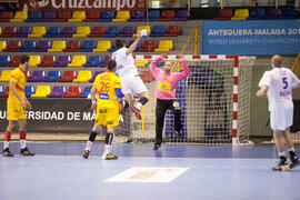 Partido Rusia - España. Categoría masculina. Campeonato del Mundo Universitario de Balonmano. Antequera. Junio de 2016