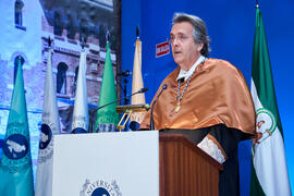 Discurso de Javier López. Investidura de Bernardo Quintero como Doctor "Honoris Causa" por la Universidad de Málaga. Paraninfo. Marzo de 2025