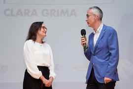 Intervención de Alejandro Rodríguez previa a la conferencia "Dialogando" con Clara Grima. Escuela de Ingenierías Industriales de la Universidad de Málaga. Mayo de 2024