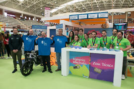 Estand de Ingenierías Industriales. Jornadas de Puertas Abiertas de la Universidad de Málaga. Complejo Polideportivo Universitario. Abril de 2018