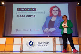 Conferencia "Dialogando" con Clara Grima. Escuela de Ingenierías Industriales de la Universidad de Málaga. Mayo de 2024