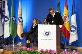 Discurso de Teodomiro López. Investidura de Hermanfrid Schubart, Alejandro Portes y Luis Enrique de la Villa como Doctores "Honoris Causa" por la Universidad de Málaga. Paraninfo. Octubre de 2024