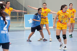 Partido España - India. Categoría femenina. Campeonato del Mundo Universitario de Balonmano. Antequera. Junio de 2016