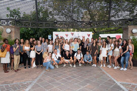Photocall. Welcome to UMA. Bienvenida a los alumnos de intercambio internacional de la Universidad de Málaga. Jardín botánico. Octubre de 2019