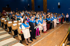 Asistentes a la graduación y clausura del curso del Aula de Mayores de la Universidad de Málaga. Paraninfo. Junio de 2019