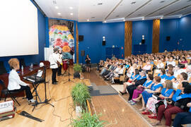 Actuación del grupo musical "Boleros Imperfectos". Graduación y clausura del curso del Aula de Mayores de la Universidad de Málaga. Paraninfo. Junio de 2019