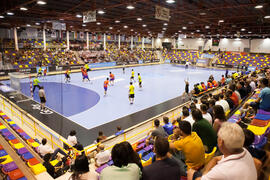 Partido España - China Taipei. Categoría masculina. Campeonato del Mundo Universitario de Balonmano. Antequera. Junio de 2016