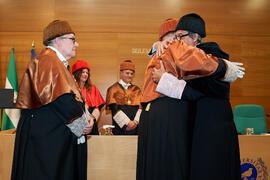 Investidura de Aníbal Ollero como Doctor "Honoris Causa" por la Universidad de Málaga. Edificio del Rectorado. Mayo de 2025