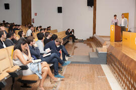 Joan Casals y José Luis Cisneros. Presentación del proyecto "Casa Caballero". V Foro Arquia/Próxima 2016: Futuro Imperfecto. Paraninfo. Octubre de 2016