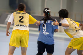 Partido India - Japón. Categoría femenina. Campeonato del Mundo Universitario de Balonmano. Antequera. Junio de 2016