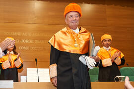 Jorge Martínez-Vázquez en su investidura como Doctor "Honoris Causa" por la Universidad de Málaga. Edificio del Rectorado. Julio de 2025