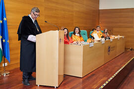 Discurso de Teodomiro López. Investidura de Jorge Martínez-Vázquez como Doctor "Honoris Causa" por la Universidad de Málaga. Edificio del Rectorado. Julio de 2025