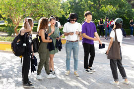 Alumnas y Alumnos participantes en el III Encuentro de Bienvenida del "Buddy Program". Jardín Botánico. Octubre de 2019