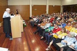 Discurso de Antonio García Berrio. Investidura como "Doctores Honoris Causa" de Antonio García Berrio y Pilar Palomo Vázquez por la Facultad de Filosofía y Letras de la Universidad de Málaga. Edificio del Rectorado. Junio de 2024