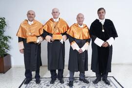 Retrato de grupo previo a la investidura de Alejandro Portes como Doctor "Honoris Causa" por la Universidad de Málaga. Paraninfo. Octubre de 2024
