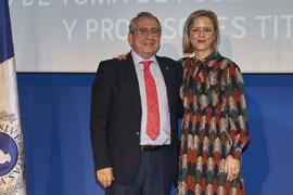Toma de posesión de Antonia Infantes Molina como profesora titular del Área de Química Inorgánica de la Universidad de Málaga. Paraninfo. Diciembre de 2022