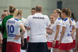 Partido República Checa - Rusia. Categoría femenina. Campeonato del Mundo Universitario de Balonmano. Antequera. Junio de 2016